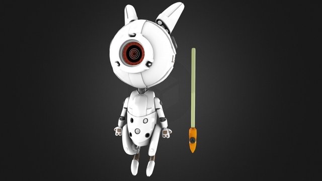 Little Bot Bunny 3D Model