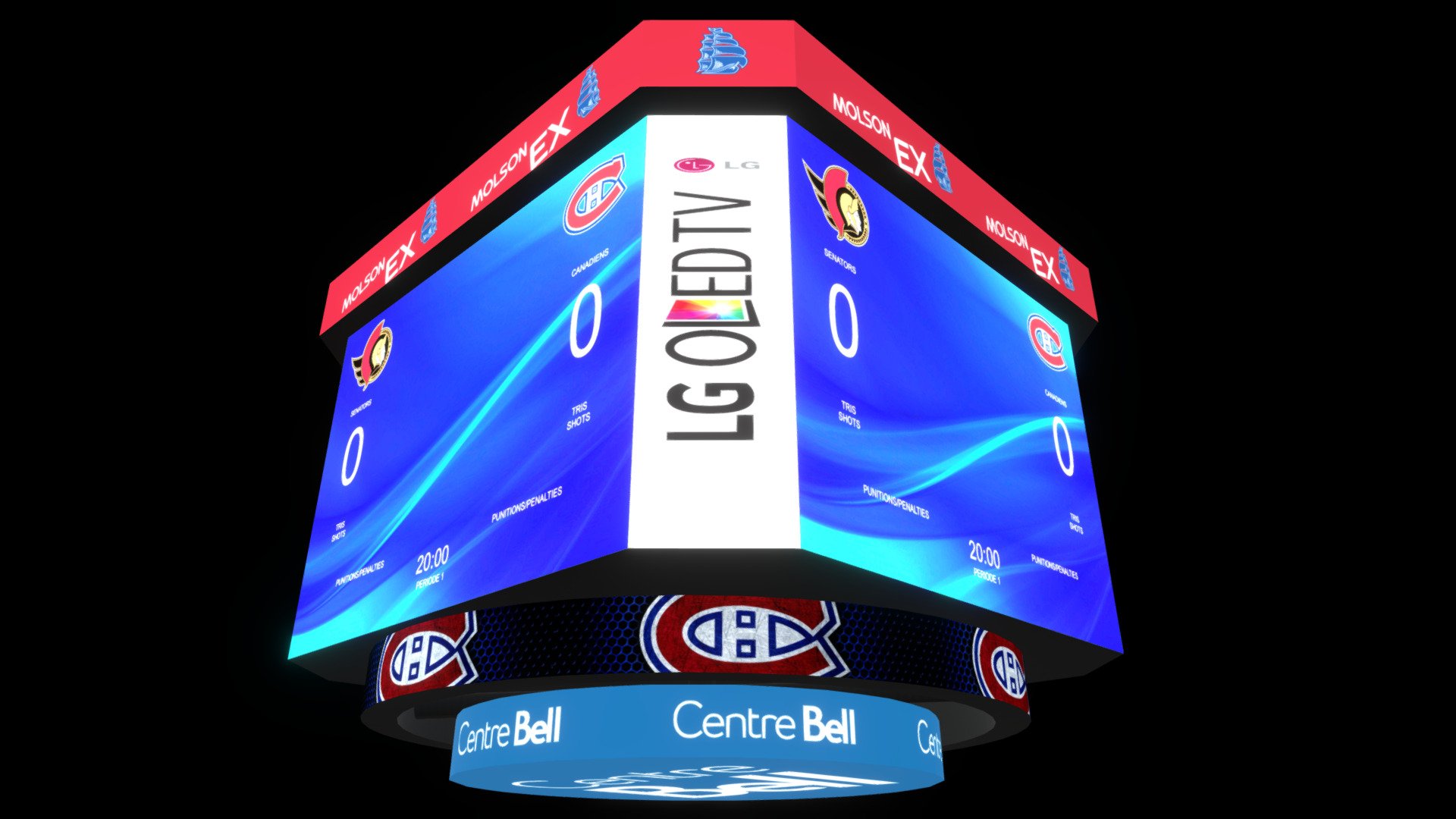 Bell Centre Jumbotron 3D model by Wil (fapaknight) [9ffbcea] Sketchfab