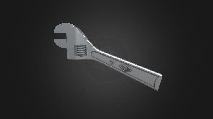 Animated ajustable wrench 3D Model