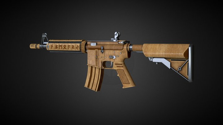 M4A4 3D Model