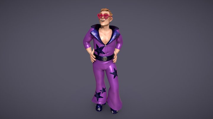 Elton John 3D Model