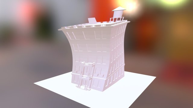 Apartment Block 3D Model