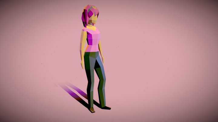 LOW POLY FACETED character 3D Model