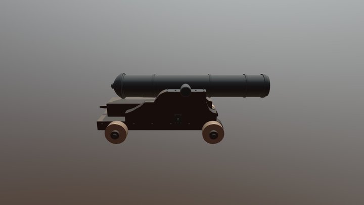 Pirate Ship Cannon 3D Model