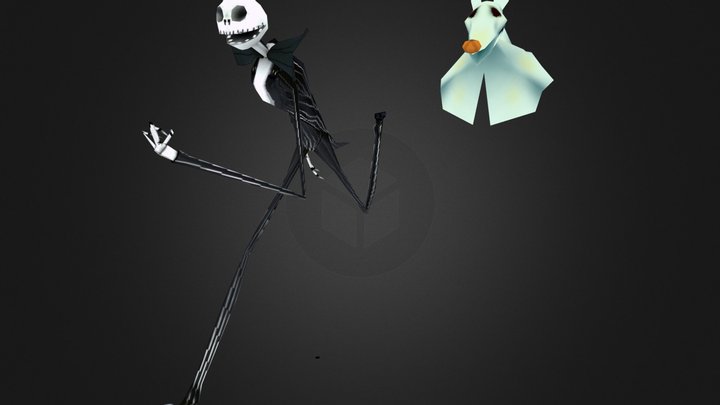 Jack Skellington low Poly 3D Model