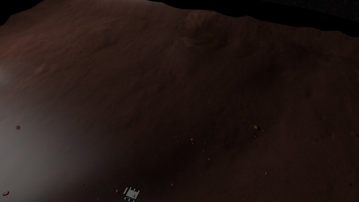Curiosity Landing Site 3D Model
