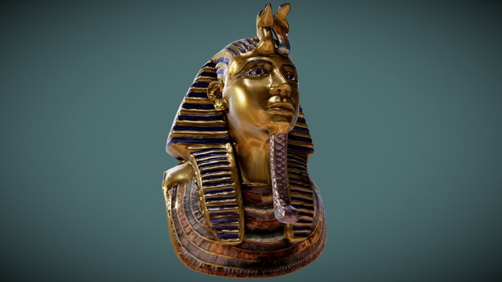 Gold Mask of Tutankhamun 3D Model