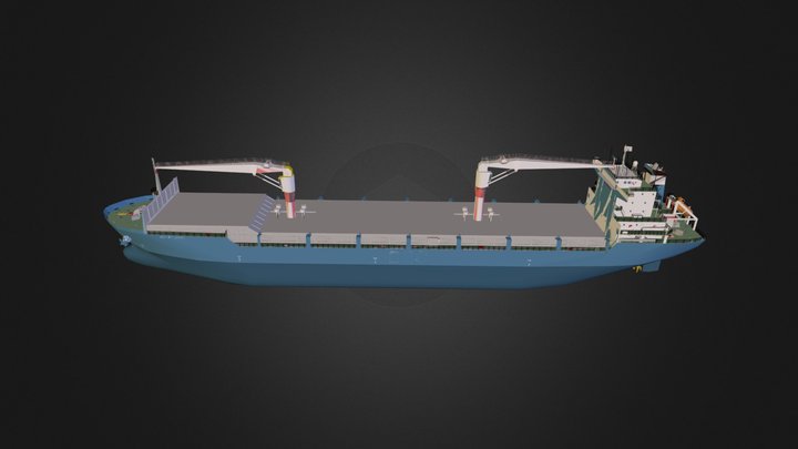 Geared Breakbulk Vessel 3D Model