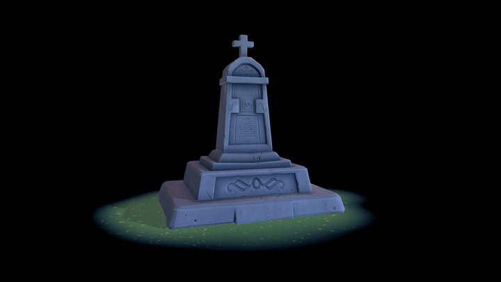 Stylized Gravestone 3D Model