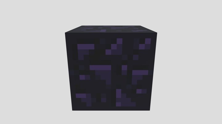 Minecraft obsidian 3D Model