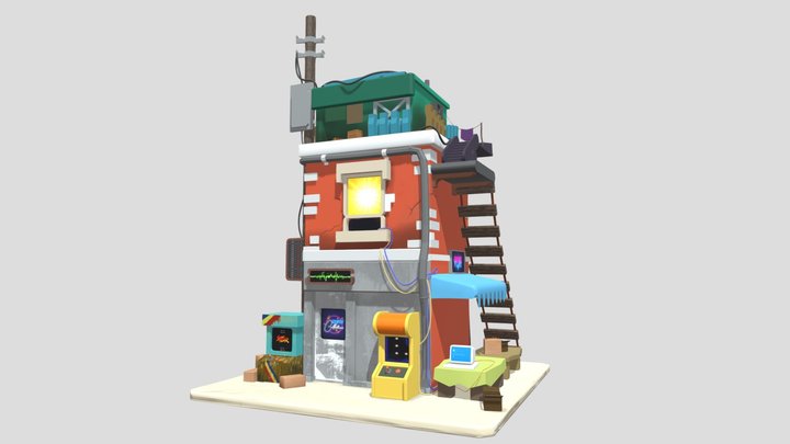 Stylized Shop 3D Model