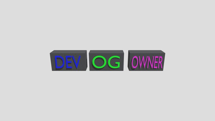 OG, DEV AND OWNER BADGE 3D Model