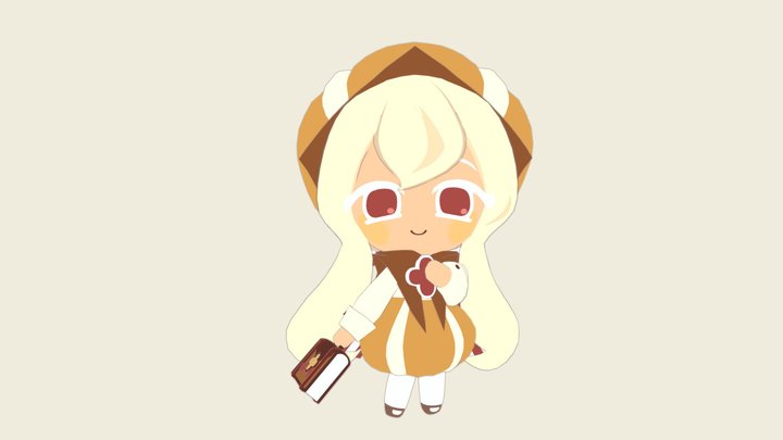 Cookie Run - Caramel Choux Cookie 3D Model
