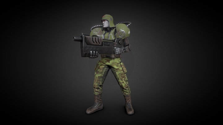 Cyborg 3D Model