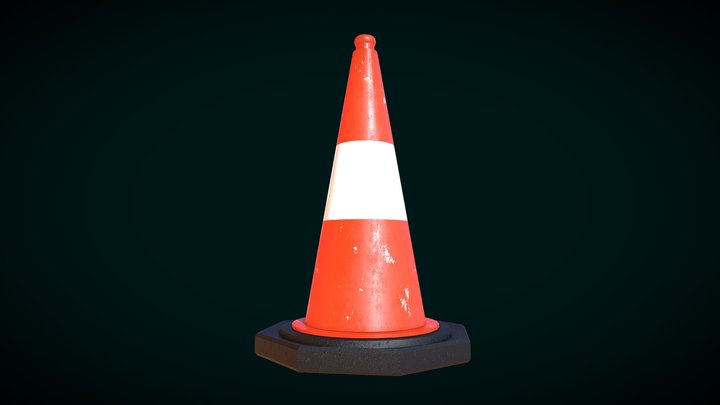 Safety Cone - Game Ready 3D Model