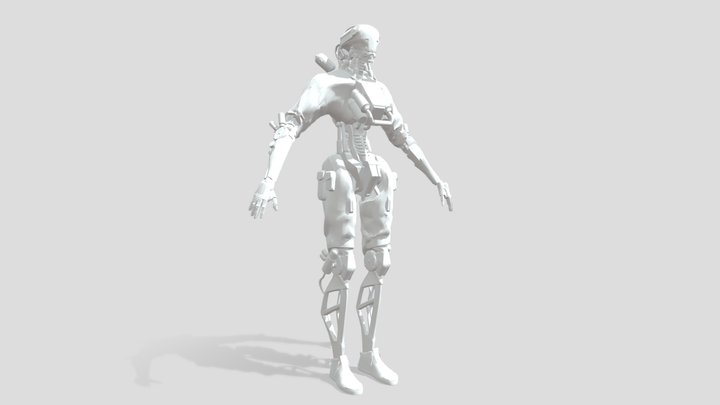 Robo Recall- Biped Bot 3D Model