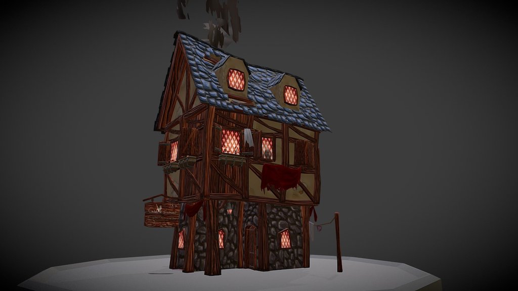 Medieval Brothel_Stylised hand-painted textures - 3D model by Bartosz ...