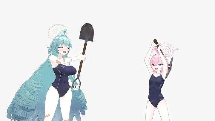 Blue Archive - Hoshino Yume (swimsuit ver.) 3D Model