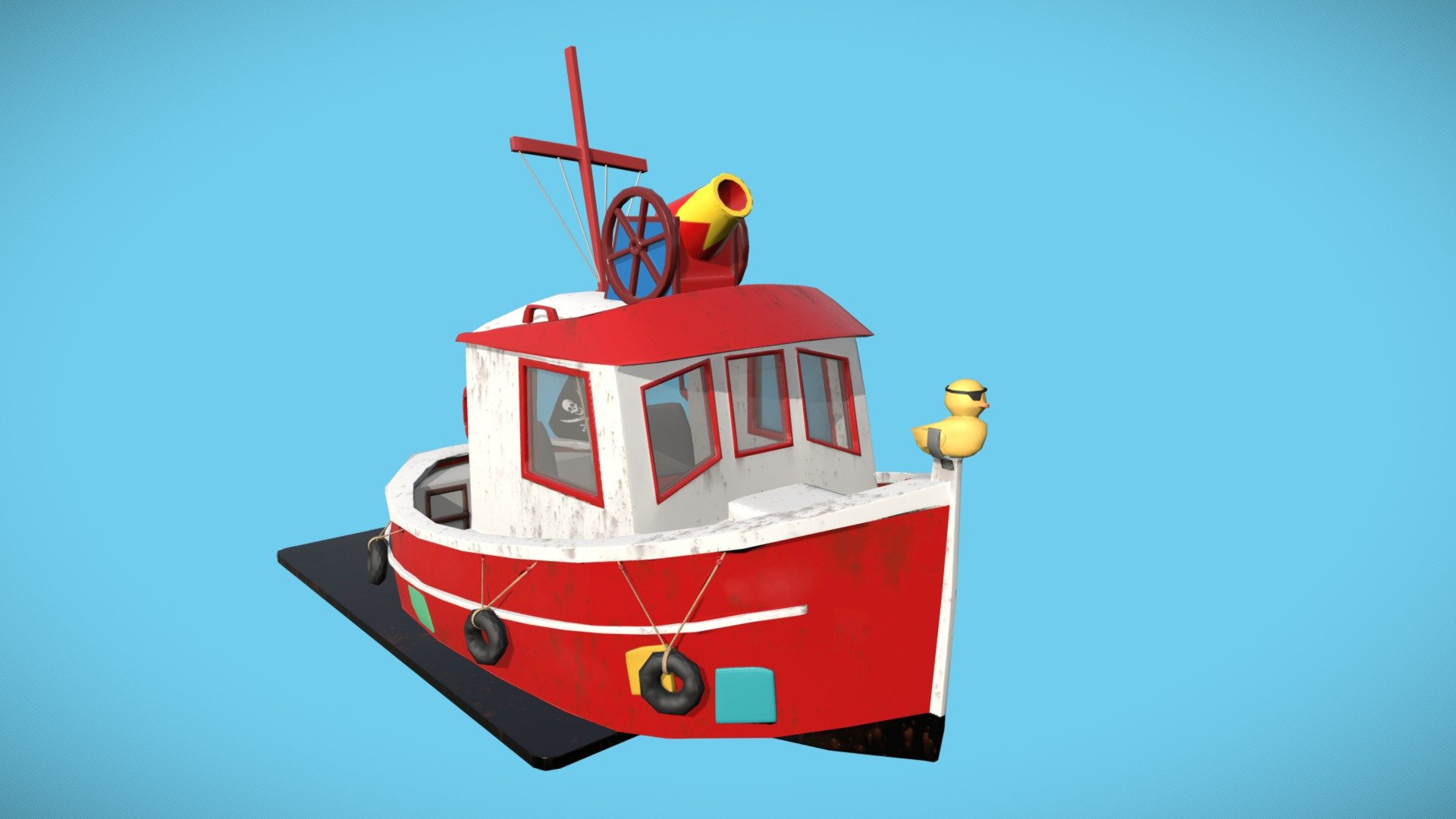 Mini Tugboat - 3D model by Éloïse Blais (@esiole) [a00a391] - Sketchfab