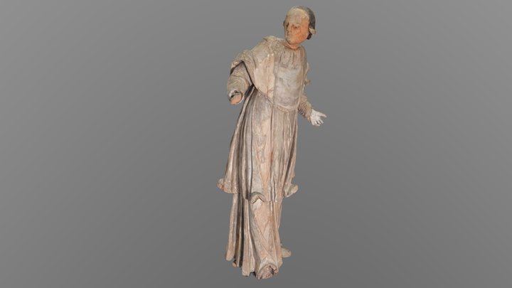 Sculpture of Saint Bonaventure 3D Model