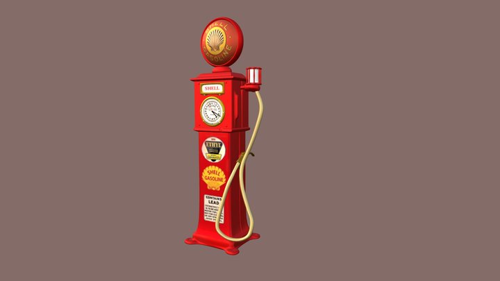 Vintage Gas Pump 3D Model