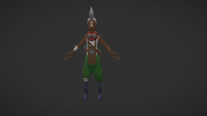 Ekko Fan Art 3D Model