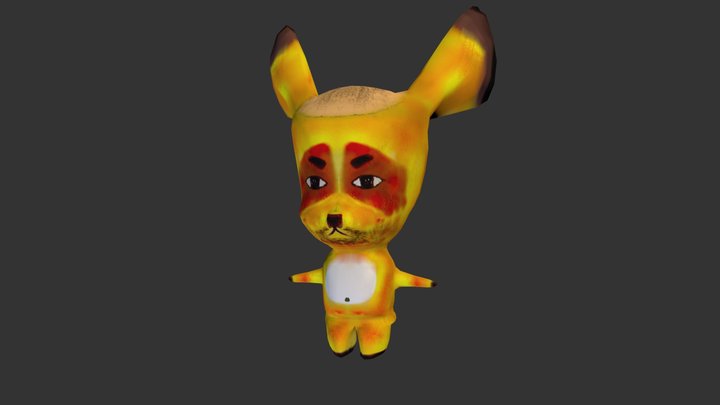 雕塑系三 10410322 許詠盛 老年版皮卡丘 3D Model