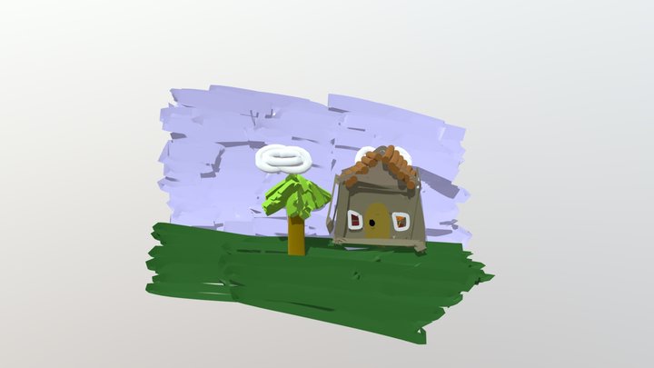 cabin drawing 3D Model