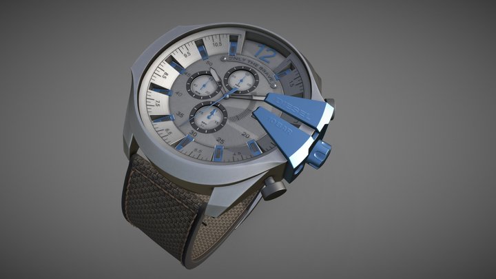Diesel Mega Chief Watches 3D Model