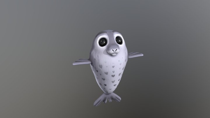 Chubby weddell seal - Underwater creature exam 3D Model