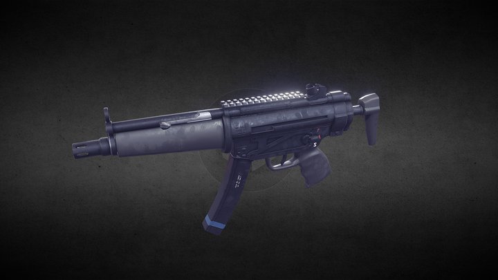 MP5A6 Submachine-gun 3D Model