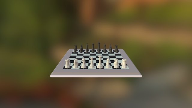 Chess Scene 3D Model