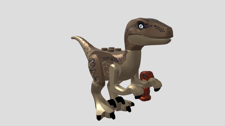 Lego velociraptor and baby 3D Model