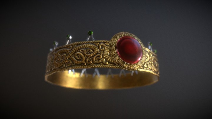 Crown rich (gold) 3D Model