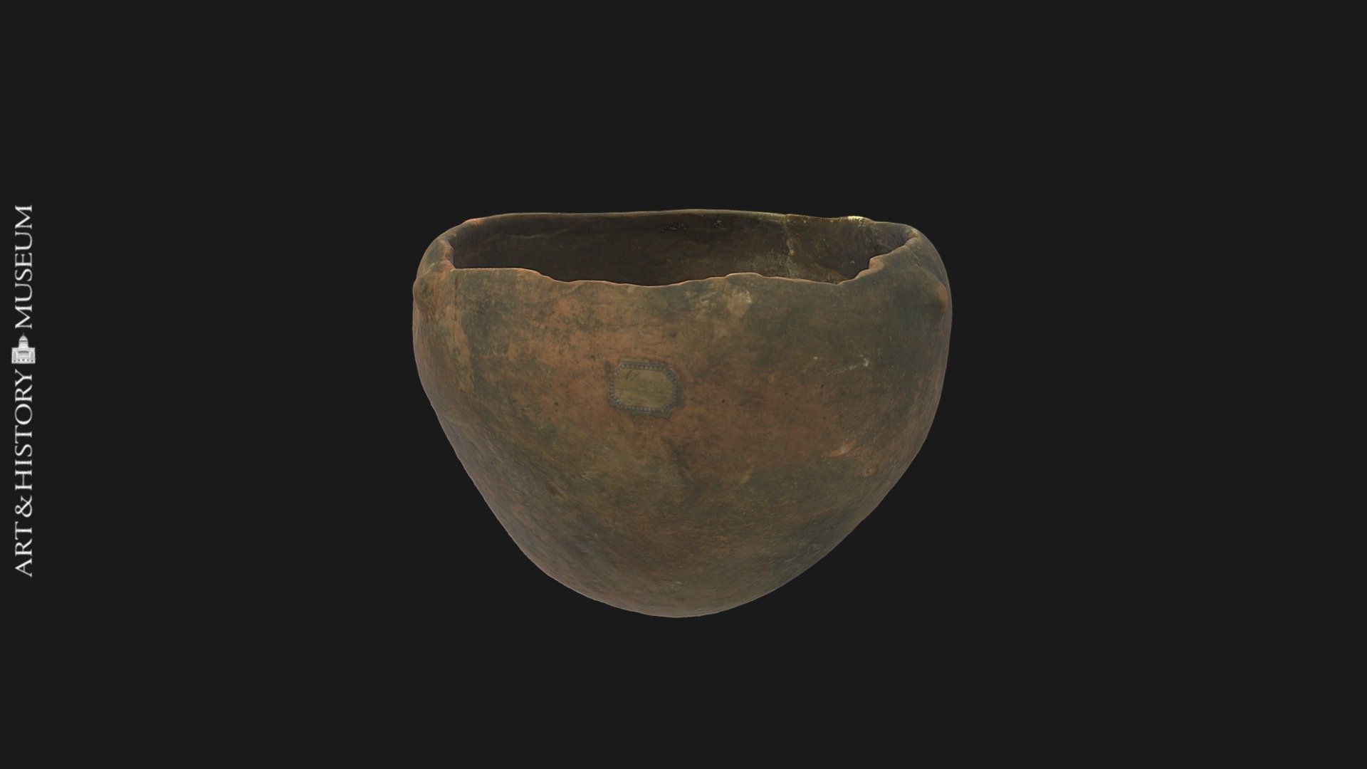 Bowl with conical base and receding rim