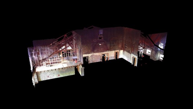 Historic Building Exposed Structure 3D Model