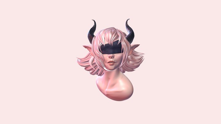 Demon Girl 3D Model