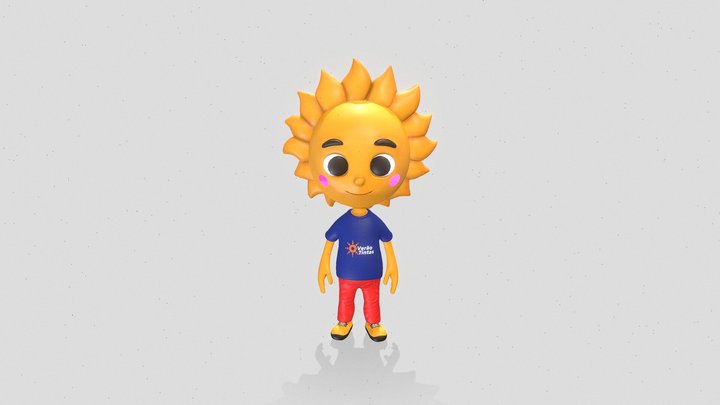Sol Mascote 3D Model