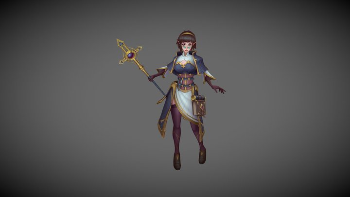 Elf_Priest_FINAL_Pose 3D Model