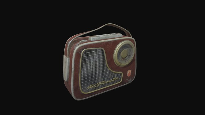 Old radio player 3D Model