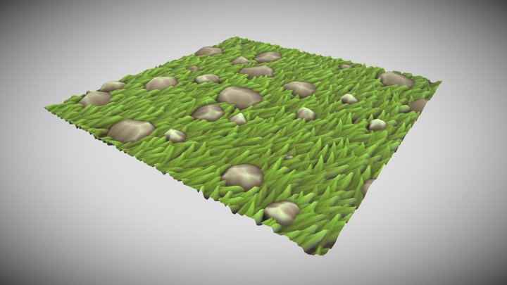 Substance Designer - Stylized Grass & Stone 3D Model