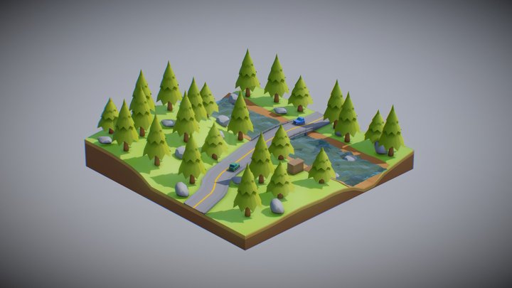 Low poly Project 3D Model