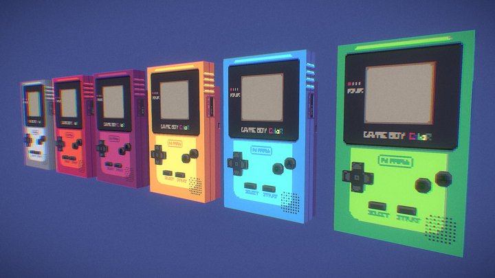 Game Boy Color - PIXEL ART 3D Model