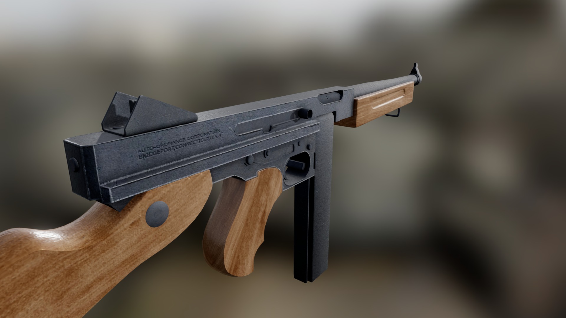 Thompson M1a1 3d Model By Kartjom [a01d7e1] Sketchfab