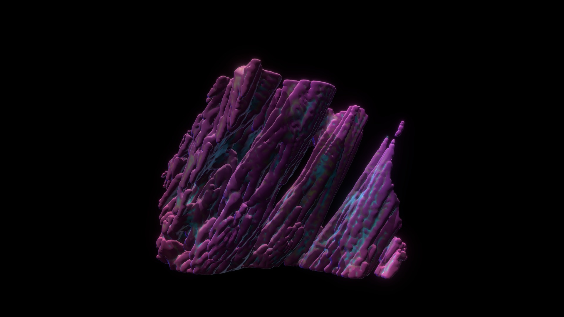 3D model Fractal Mass Color Vertex - This is a 3D model of the Fractal Mass Color Vertex. The 3D model is about a purple and pink crystal.