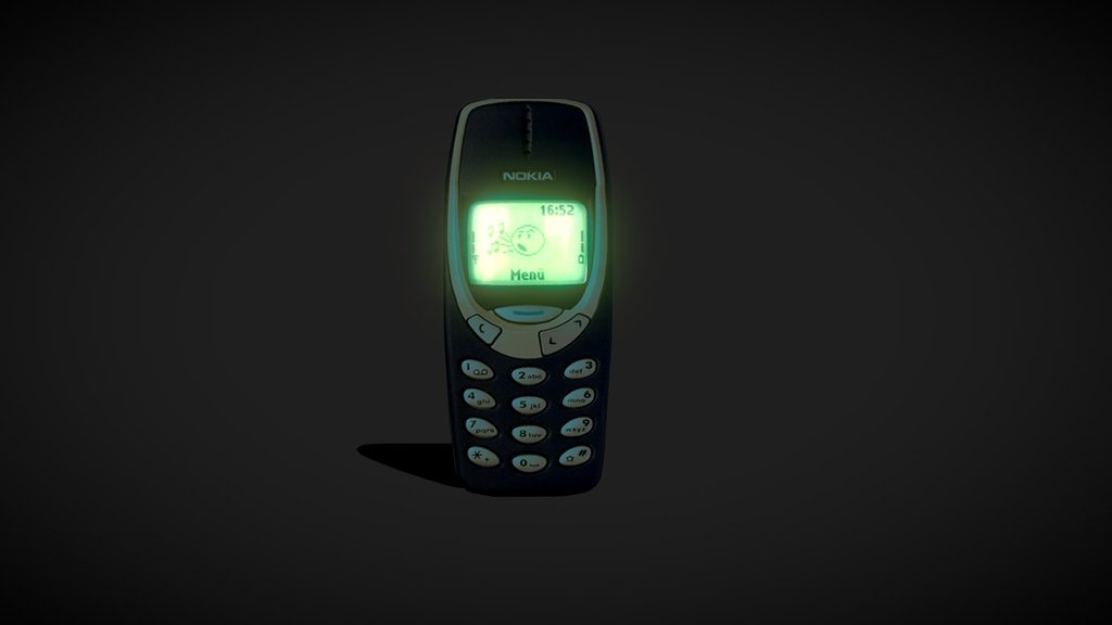 old nokia phone low poly