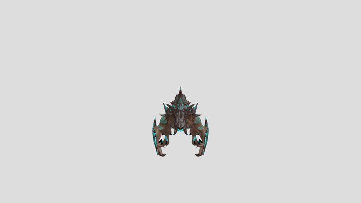 free Mega- Kaiju rig for blender with textures 3D Model