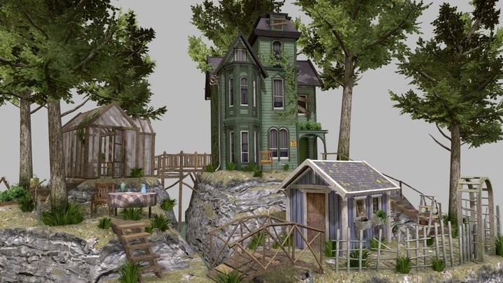 DAE Diorama - Grandma's House 3D Model