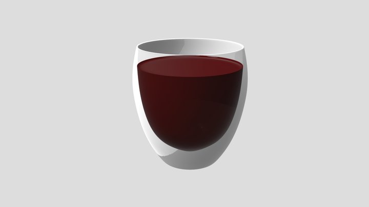 Double Wall Tea or Coffee Glass 3D Model