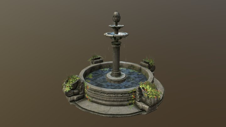 Old Fountain 3D Model